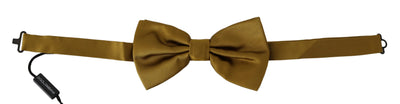Dolce & Gabbana Elegant Mustard Silk Bow Tie - Masuh best bargains 