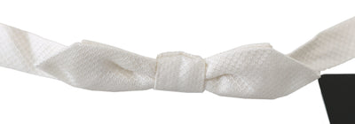 Dolce & Gabbana Elegant White Silk Bow Tie - Masuh best bargains 