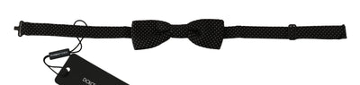 Dolce & Gabbana Elegant Black Polka Dot Silk Bow Tie - Masuh best bargains 