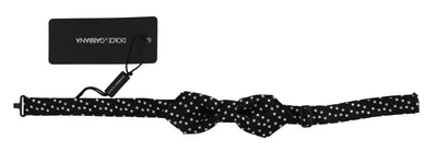 Dolce & Gabbana Elegant Black Polka Dot Silk Bow Tie - Masuh best bargains 