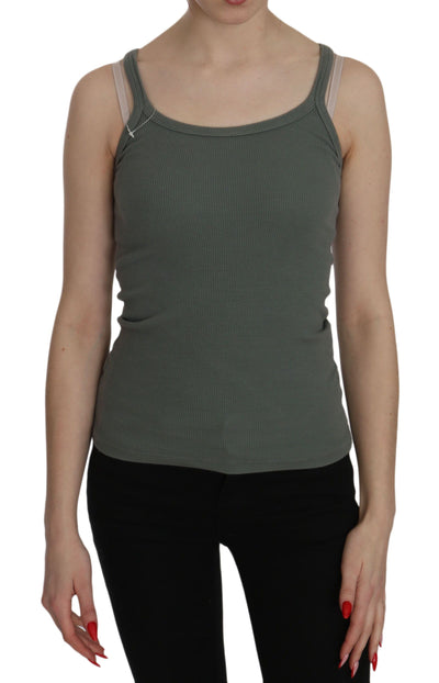 PINK MEMORIES Chic Green Spaghetti Strap Casual Tank Top - Masuh best bargains 