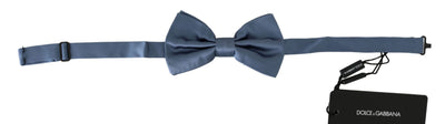 Dolce & Gabbana Elegant Blue Silk Bow Tie - Masuh best bargains 