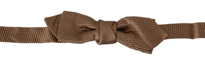 Dolce & Gabbana Elegant Brown Gold Bow Tie - Masuh best bargains 