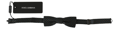 Dolce & Gabbana Elegant Gray Silk Patterned Bow Tie - Masuh best bargains 