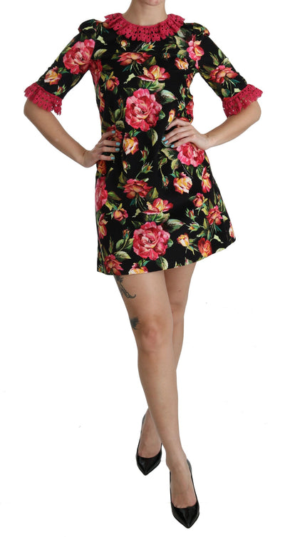 Dolce & Gabbana Elegant Floral Lace A-Line Mini Dress - Masuh best bargains 