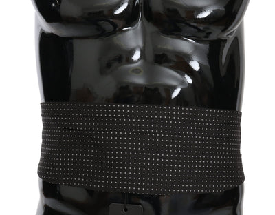 Dolce & Gabbana Elegant Black Dotted Silk Cummerbund - Masuh best bargains 