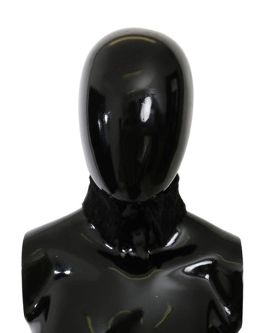 Dolce & Gabbana Elegant Black Lambskin Scarf - Masuh best bargains 