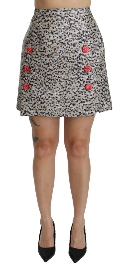 Dolce & Gabbana Exquisite Black Embellished High Waist Skirt - Masuh best bargains 