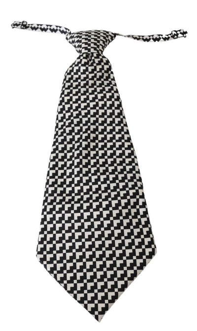 Dolce & Gabbana Elegant Black Patterned Silk Tie - Masuh best bargains 