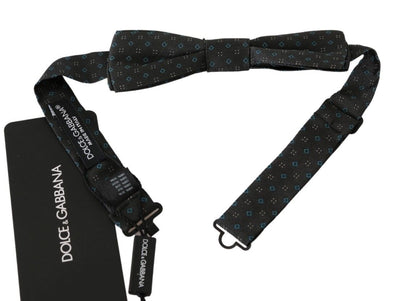 Dolce & Gabbana Elegant Silk Gray Patterned Bow Tie - Masuh best bargains 