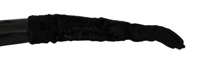Dolce & Gabbana Elegant Elbow Length Suede Gloves - Masuh best bargains 