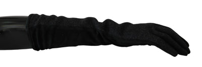 Dolce & Gabbana Elegant Mid-Length Wool Gloves in Black - Masuh best bargains 