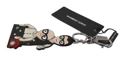 Dolce & Gabbana Elegant Trio-Tone Leather Keychain - Masuh best bargains 