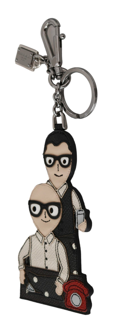 Dolce & Gabbana Elegant Tricolor Leather Keychain - Masuh best bargains 