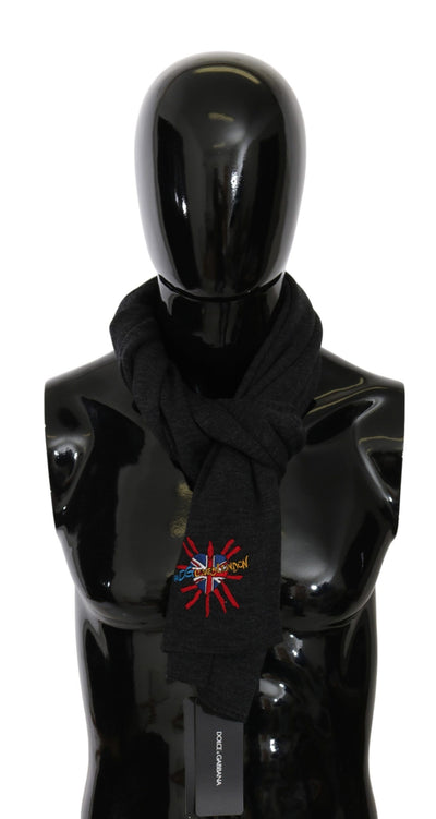 Dolce & Gabbana Chic Woolen Embroidered Men's Scarf - Masuh best bargains 