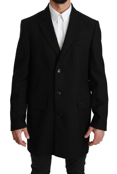 Dolce & Gabbana Elegant Black Wool Formal Blazer - Masuh best bargains 