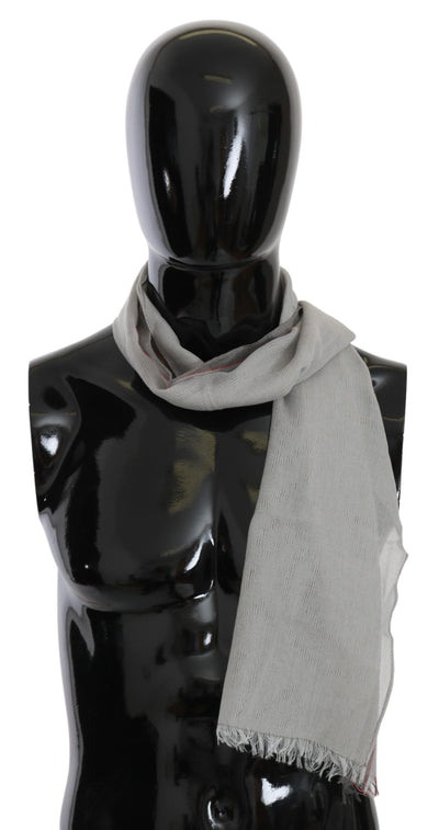 Costume National Elegant Gray Cotton Men's Scarf - Masuh best bargains 