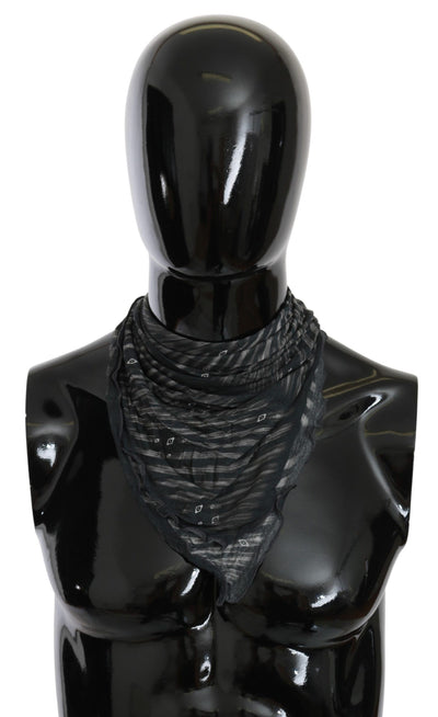 Costume National Elegant Black Striped Men's Viscose Scarf - Masuh best bargains 