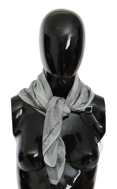 Costume National Elegant Gray Silk Scarf for Women - Masuh best bargains 