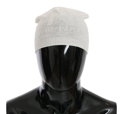 Costume National Elegant White Wool Blend Beanie Hat - Masuh best bargains 