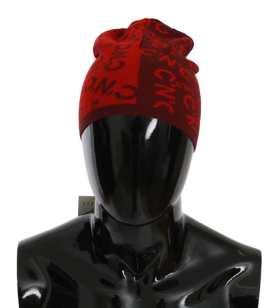 Costume National Chic Red Beanie Wool Blend - Masuh best bargains 