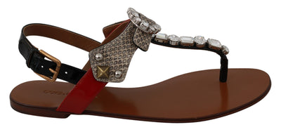 Dolce & Gabbana Elegant Strappy Sandals with Exotic Charm - Masuh best bargains 