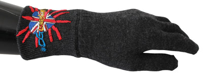 Dolce & Gabbana Gray Virgin Wool Unisex Gloves - Masuh best bargains 