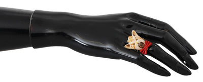 Dolce & Gabbana Chic Canine Gold-Tone Statement Ring - Masuh best bargains 