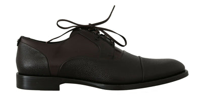 Dolce & Gabbana Elegant Brown Leather Formal Lace-ups - Masuh best bargains 