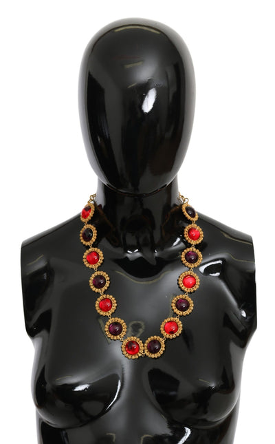 Dolce & Gabbana Elegant Crystal Charm Statement Necklace - Masuh best bargains 