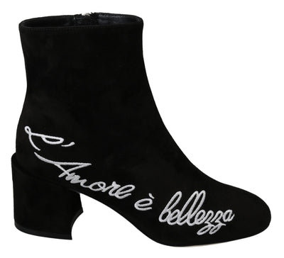 Dolce & Gabbana Chic Embroidered Ankle Boots - Masuh best bargains 