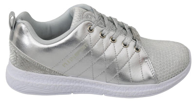 Philipp Plein Sleek Silver Sneakers for Trendsetters - Masuh best bargains 