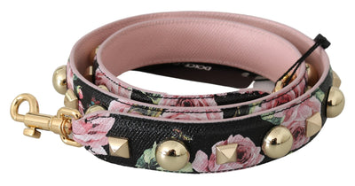 Dolce & Gabbana Elegant Floral Leather Shoulder Strap - Masuh best bargains 