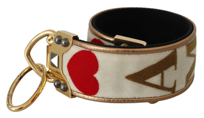 Dolce & Gabbana Chic Gold AMORE Print Shoulder Strap - Masuh best bargains 