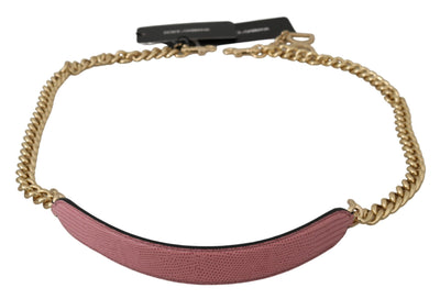 Dolce & Gabbana Elegant Pink Gold Leather Shoulder Strap - Masuh best bargains 