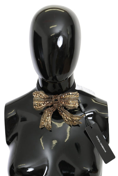 Dolce & Gabbana Elegant Silk Gold Bowtie - Dazzle in Style - Masuh best bargains 