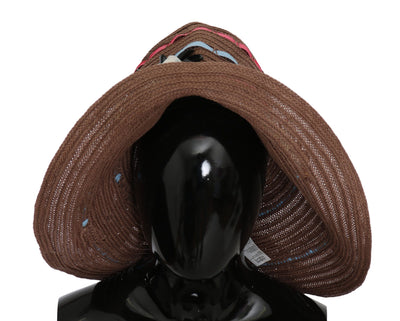Dolce & Gabbana Elegant Floppy Straw Hat with Floral Accents - Masuh best bargains 
