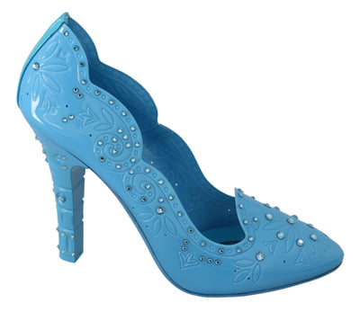 Dolce & Gabbana Crystal Embellished Blue Cinderella Pumps - Masuh best bargains 