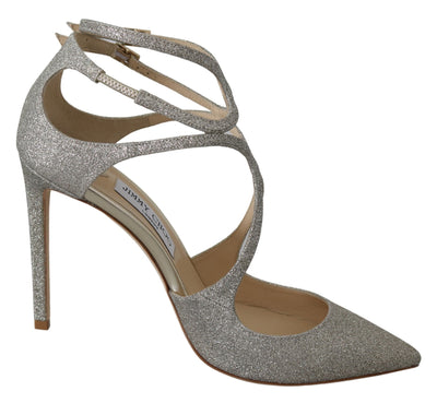 Jimmy Choo Platinum Ice Lancer Leather Pumps - Elegance Refined - Masuh best bargains 