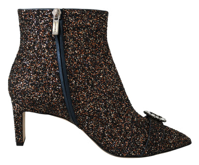Jimmy Choo Amethyst Mix Hanover Heeled Glitter Boots - Masuh best bargains 