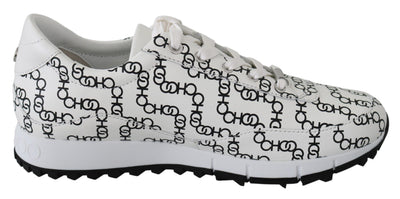 Jimmy Choo Elegant Monochrome Leather Sneakers - Masuh best bargains 