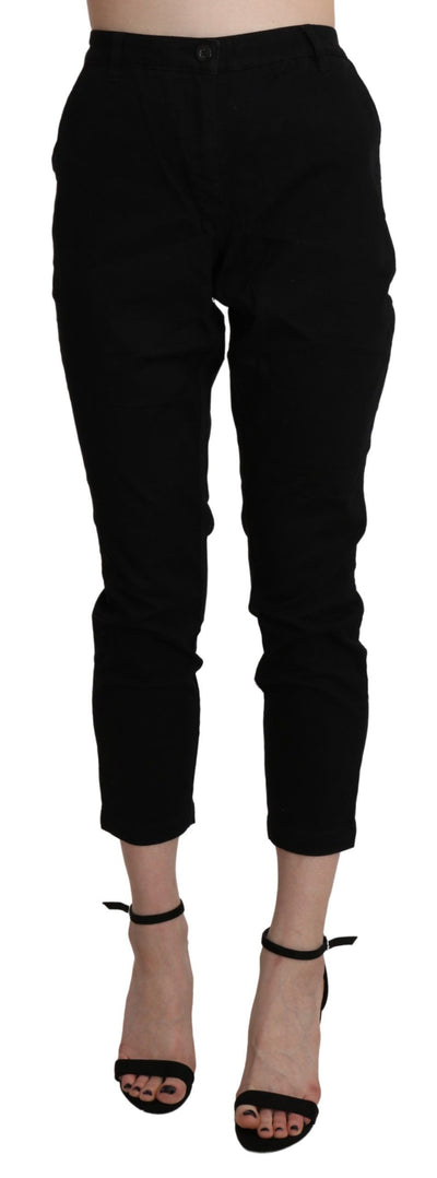 Acht Chic High Waist Cropped Black Jeans - Masuh best bargains 