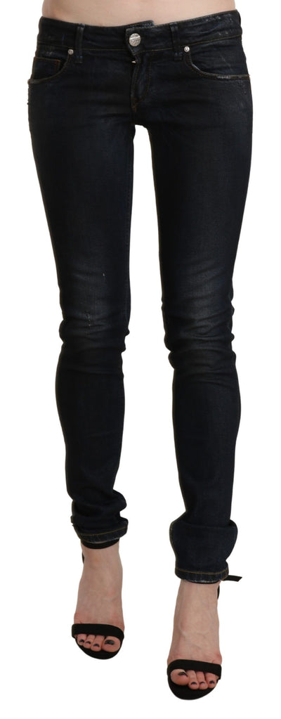 Acht Chic Low Waist Skinny Black Jeans - Masuh best bargains 