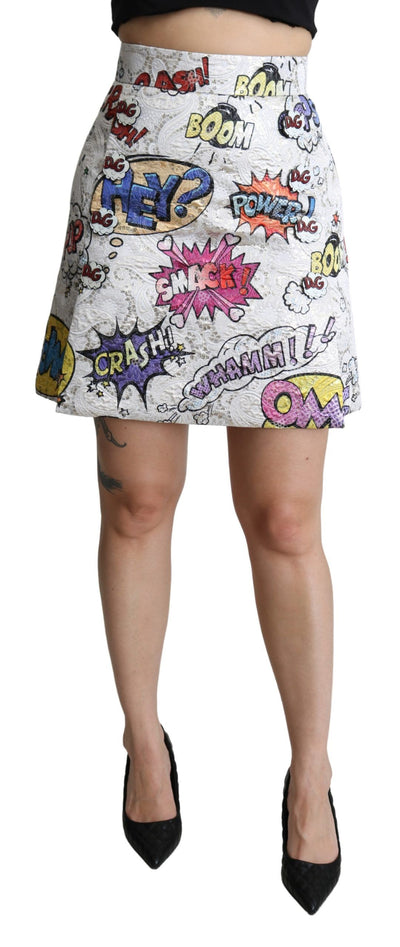 Dolce & Gabbana Chic Cartoon Brocade Mini Skirt - Masuh best bargains 