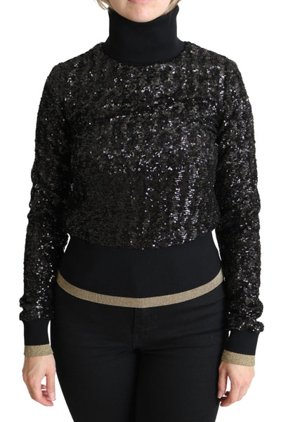 Dolce & Gabbana Elegant Sequined Turtleneck Sweater - Masuh best bargains 