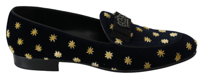 Dolce & Gabbana Elegant Velvet Crown Embroidery Loafers - Masuh best bargains 
