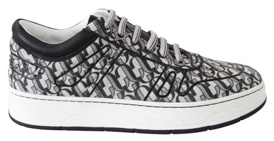 Jimmy Choo Glittering Slip-On Sneakers - Silver and Black - Masuh best bargains 