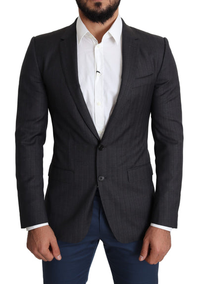 Dolce & Gabbana Elegant Black Virgin Wool Martini Blazer - Masuh best bargains 