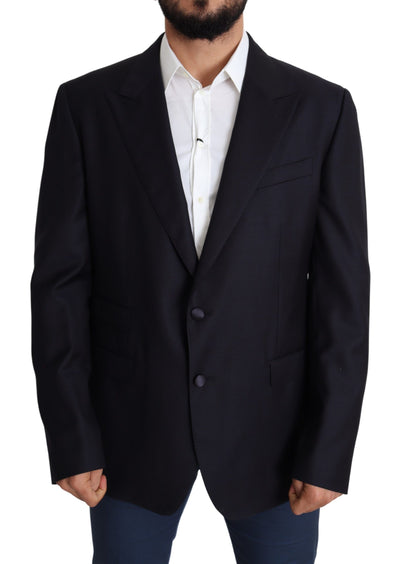 Dolce & Gabbana Elegant Black Virgin Wool Men's Blazer - Masuh best bargains 