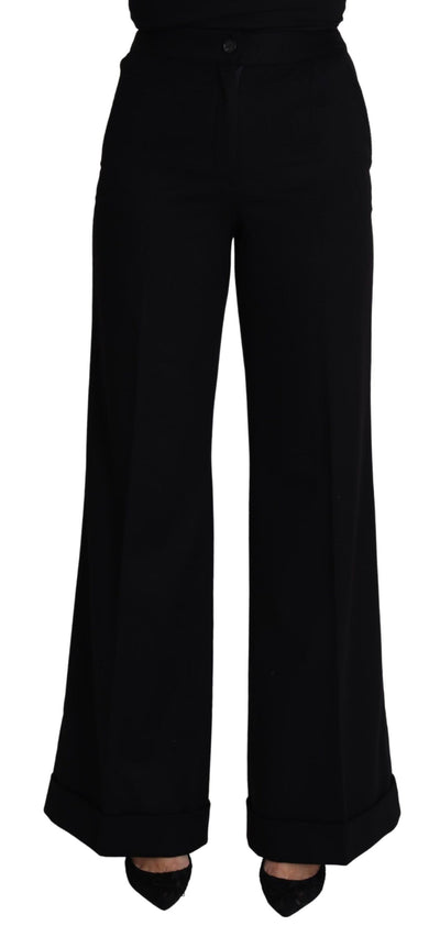 Dolce & Gabbana Elegant Cashmere Wide Leg Trousers - Masuh best bargains 